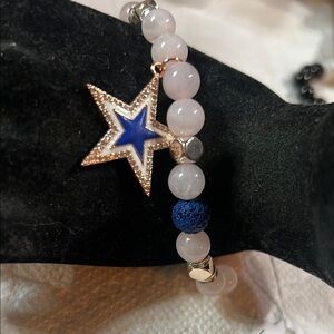 Blue and White Star Charm Bracelet